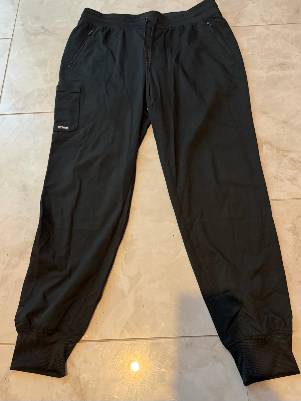 Grey's Anatomy Black Track Jogger Pants with Cargo Pocket